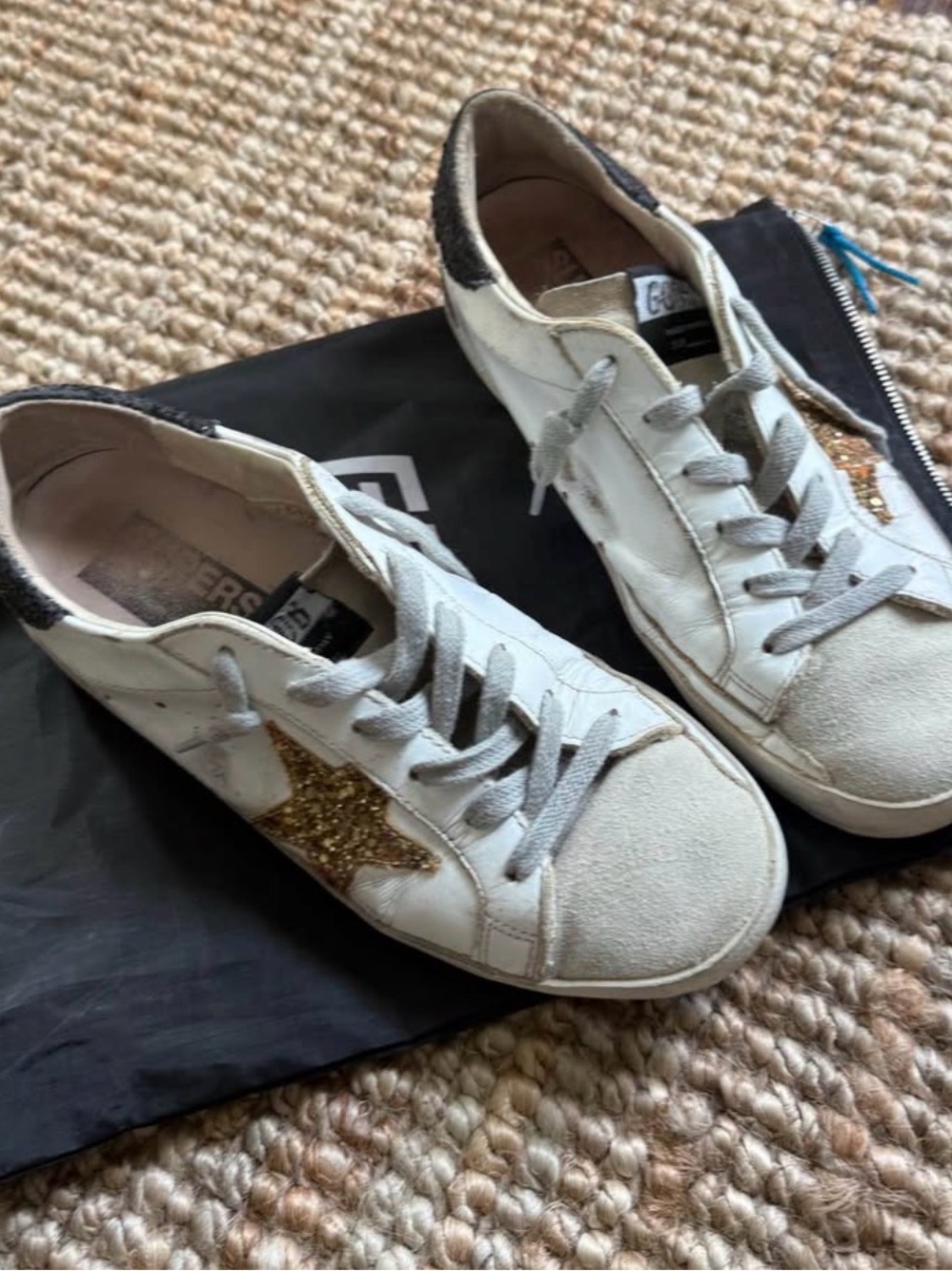 Golden Star White Leather Low-Top Sneakers - Women 37 with dust bag